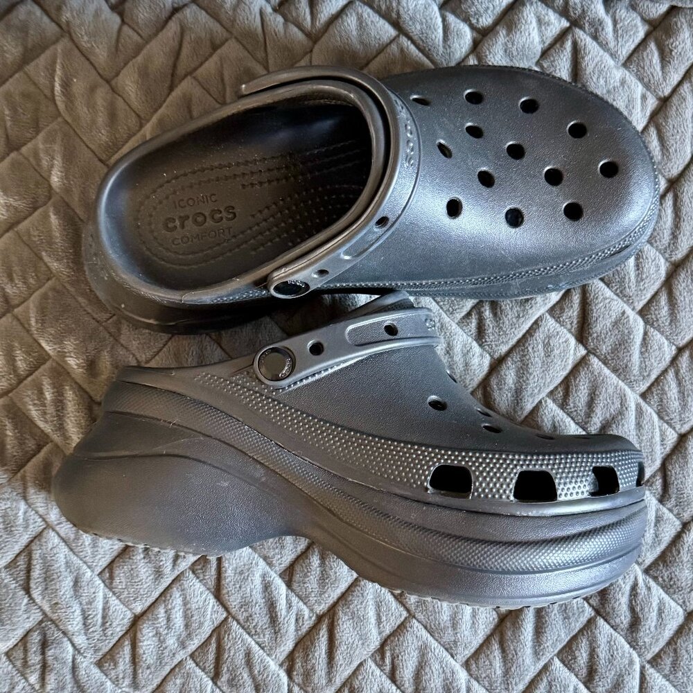 Womens Crocs Classic Bae Platform Clog - Black